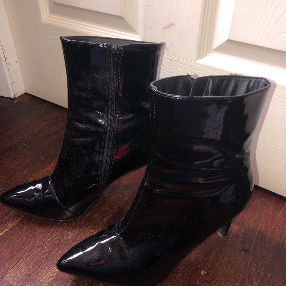 Ny&c patent leather heel boots